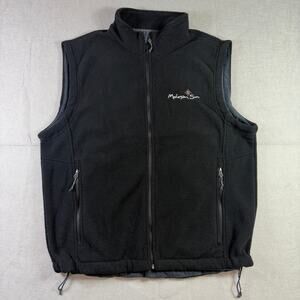 Port Authority Mohegan Sun Black Full Zip Fleece Vest Embroidered Men’s XL